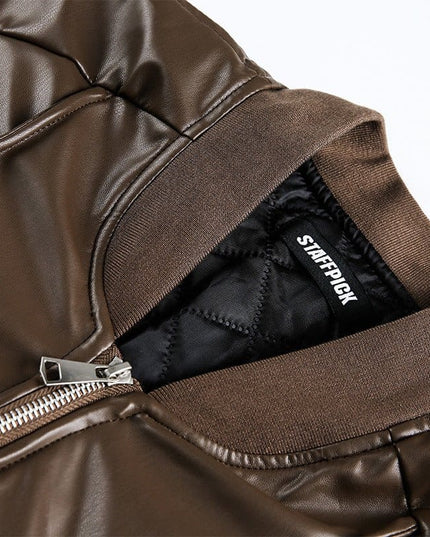 TALKLESSFASHION Old Money Pilot Leather Jacket