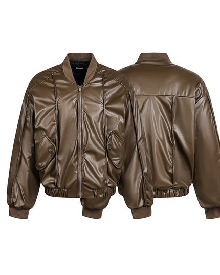 TALKLESSFASHION Old Money Pilot Leather Jacket