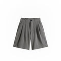 TALKLESSFASHION Old Money Pleated Striped Shorts