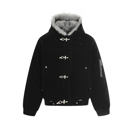 TALKLESSFASHION Old Money Suede Wool Collar Jacket