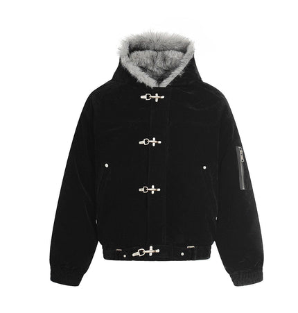 TALKLESSFASHION Old Money Suede Wool Collar Jacket