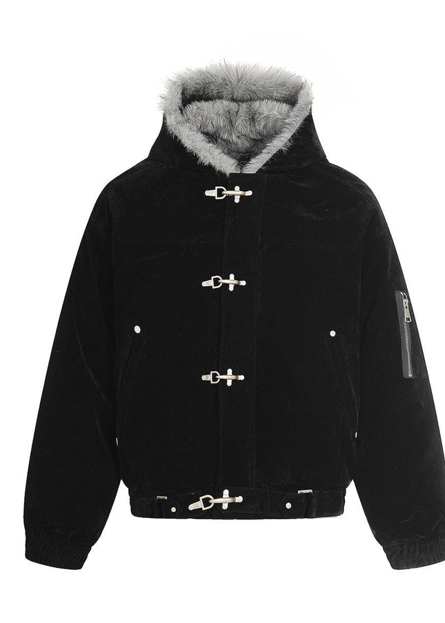 TALKLESSFASHION Old Money Suede Wool Collar Jacket