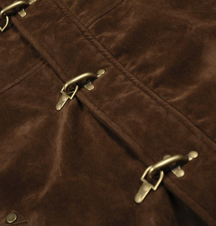 TALKLESSFASHION Old Money Suede Wool Collar Jacket
