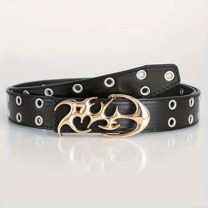 TALKLESSFASHION One size 110cm / Style-C New Stylish Y2K Hollow PU Leather Fashion Punk Belt For Men