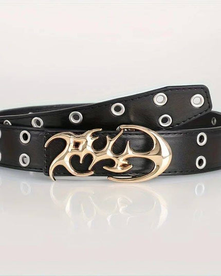 TALKLESSFASHION One size 110cm / Style-C New Stylish Y2K Hollow PU Leather Fashion Punk Belt For Men