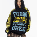 TALKLESSFASHION OREETA American vintage mottled distressed letter print hoodie hoodie men's and women's trendy couple hoodies
