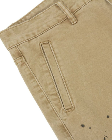 TALKLESSFASHION palm print design casual cargo trousers