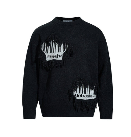 THETLSTUDIO Pentagram Fringe Knit Sweater