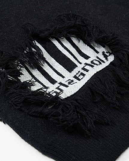 TALKLESSFASHION Pentagram Fringe Knit Sweater