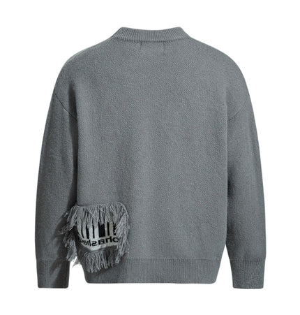 THETLSTUDIO Pentagram Fringe Knit Sweater