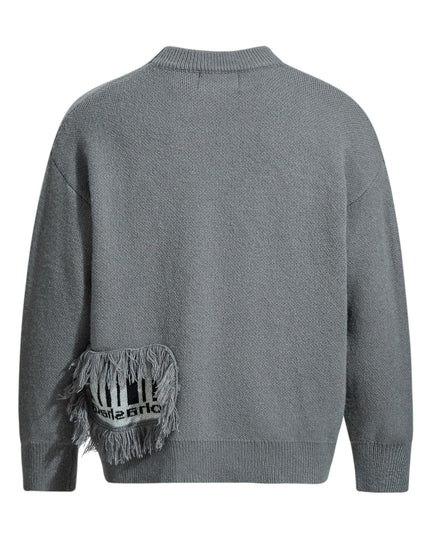 TALKLESSFASHION Pentagram Fringe Knit Sweater