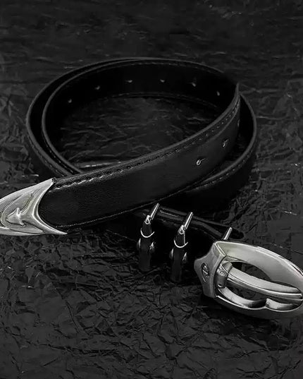 TALKLESSFASHION PU leather (length 107 DirectionoflightSpecial-shaped dragon claw buckle design sense niche belt trousers accessories men's belt trouser belt