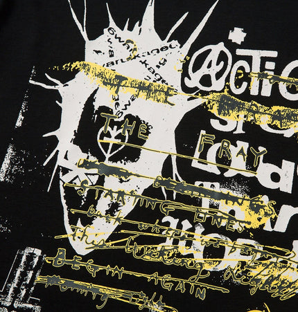 THETLSTUDIO Punk Retro Fake Two Long Sleeve Tee