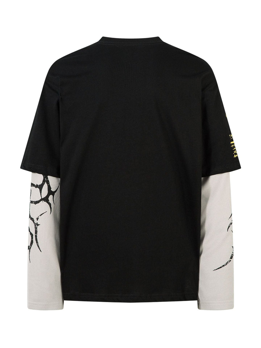 THETLSTUDIO Punk Retro Fake Two Long Sleeve Tee