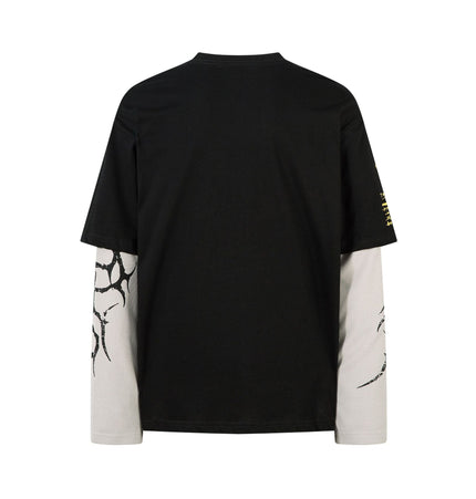 THETLSTUDIO Punk Retro Fake Two Long Sleeve Tee