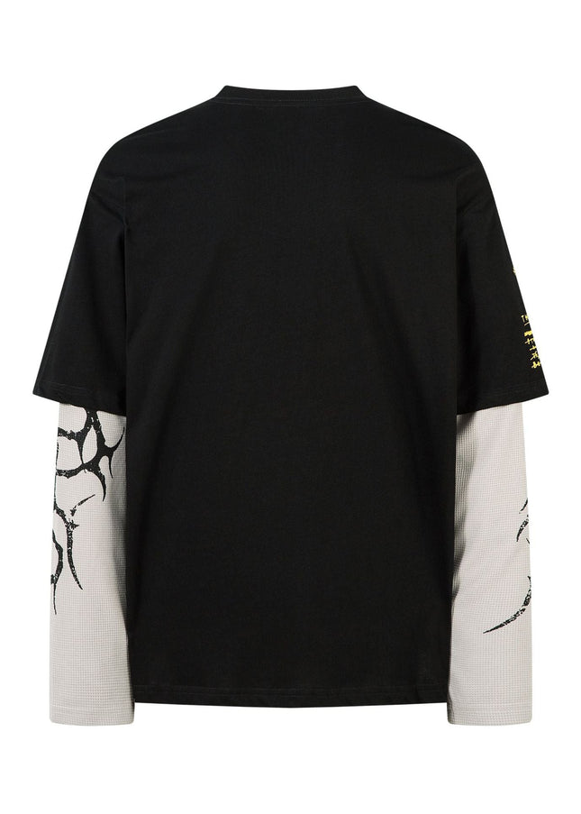 TALKLESSFASHION Punk Retro Fake Two Long Sleeve Tee