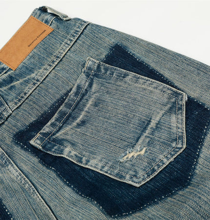 TALKLESSFASHION Punk ripped distressed washed jeans