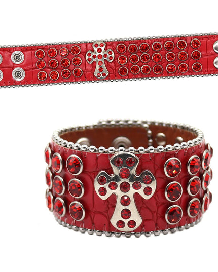 TALKLESSFASHION Red cross hip-hop punk hand band