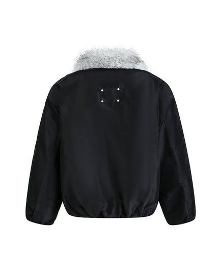 TALKLESSFASHION Retro Contrast Stitching Loose Padded Jacket