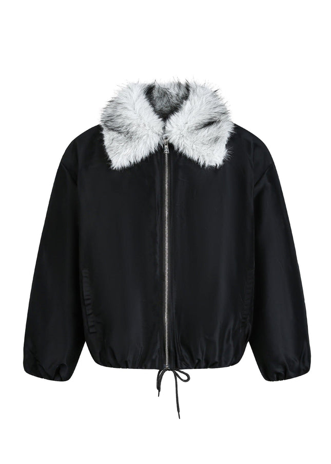 TALKLESSFASHION Retro Contrast Stitching Loose Padded Jacket