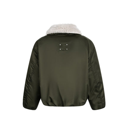 TALKLESSFASHION Retro Contrast Stitching Loose Padded Jacket