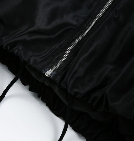 TALKLESSFASHION Retro Contrast Stitching Loose Padded Jacket