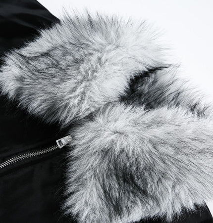 TALKLESSFASHION Retro Contrast Stitching Loose Padded Jacket