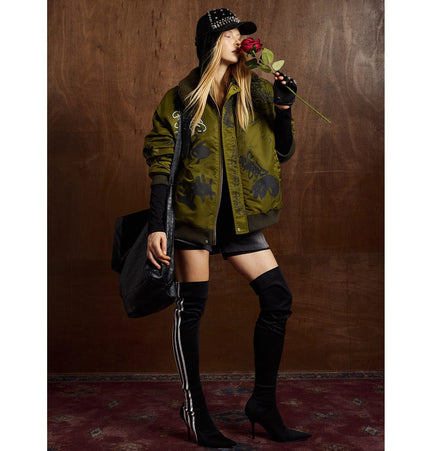 THETLSTUDIO Retro Graffiti Aviator Jacket