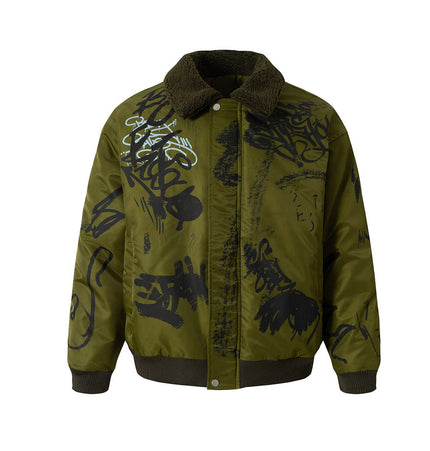THETLSTUDIO Retro Graffiti Aviator Jacket