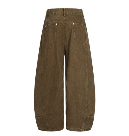 THETLSTUDIO Retro loose silhouette scimitar pants men's save design pocket washing distressed casual wide-leg floor-length pants trend