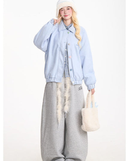TALKLESSFASHION Retro plush belt sweatpants, women's casual loose wide-legged dancing, lazy wind, mopping the floor, slimming jazz style scimitar pants