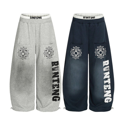 TALKLESSFASHION Retro Scimitar Cross Sweatpants