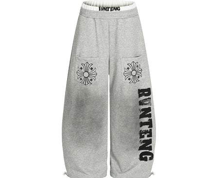 TALKLESSFASHION Retro Scimitar Cross Sweatpants