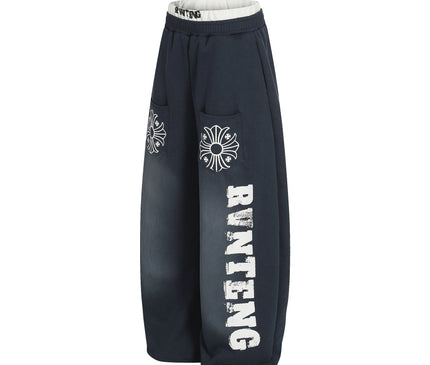 TALKLESSFASHION Retro Scimitar Cross Sweatpants