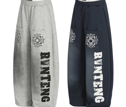 TALKLESSFASHION Retro Scimitar Cross Sweatpants