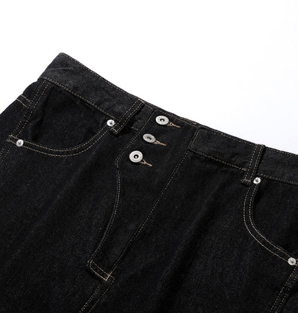 THETLSTUDIO Retro Scimitar Wide-Leg Denim