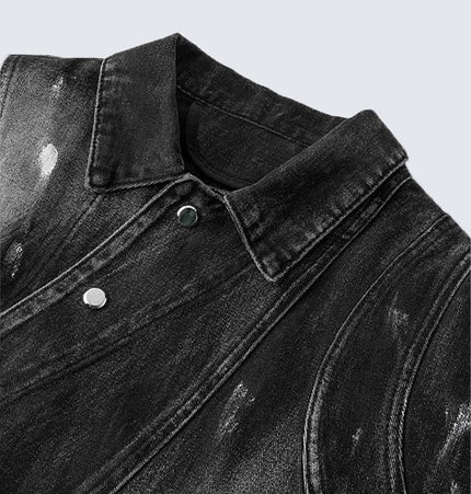 THETLSTUDIO Retro Slim Ethnic Denim Vest