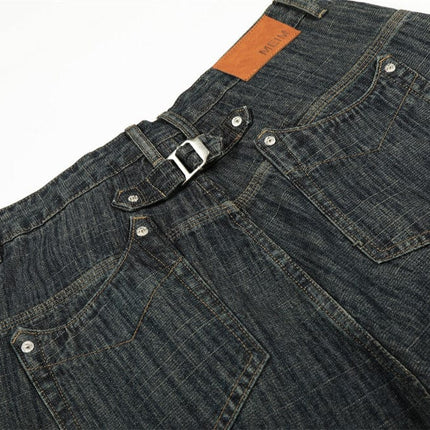 TALKLESSFASHION Retro Urban Denim Trousers