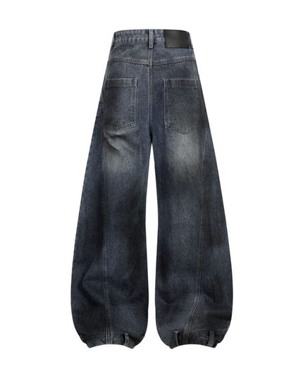 TALKLESSFASHION Retro Washed Ripped & Stitch Jeans
