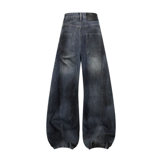 TALKLESSFASHION Retro Washed Ripped & Stitch Jeans