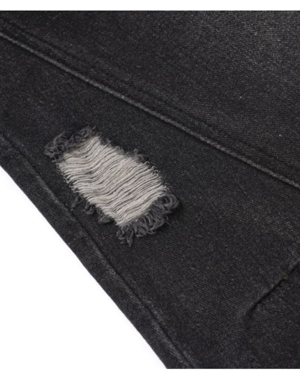 TALKLESSFASHION Retro Washed Ripped & Stitch Jeans