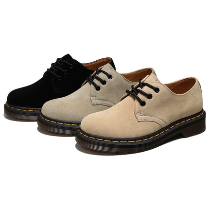TALKLESSFASHION Reverse velvet 1461 low-top small leather shoes, women's leather, British style plus-size boots, round-toed men's casual workwear, Martin shoes