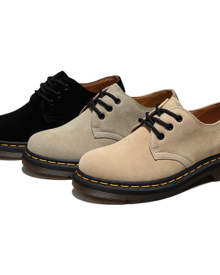 TALKLESSFASHION Reverse velvet 1461 low-top small leather shoes, women's leather, British style plus-size boots, round-toed men's casual workwear, Martin shoes