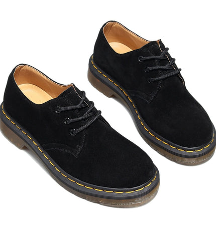 TALKLESSFASHION Reverse velvet 1461 low-top small leather shoes, women's leather, British style plus-size boots, round-toed men's casual workwear, Martin shoes