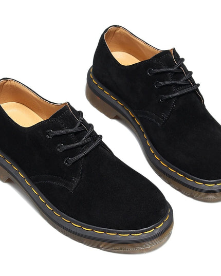 TALKLESSFASHION Reverse velvet 1461 low-top small leather shoes, women's leather, British style plus-size boots, round-toed men's casual workwear, Martin shoes