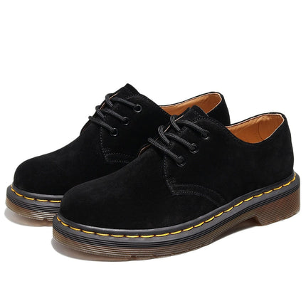 TALKLESSFASHION Reverse velvet 1461 low-top small leather shoes, women's leather, British style plus-size boots, round-toed men's casual workwear, Martin shoes