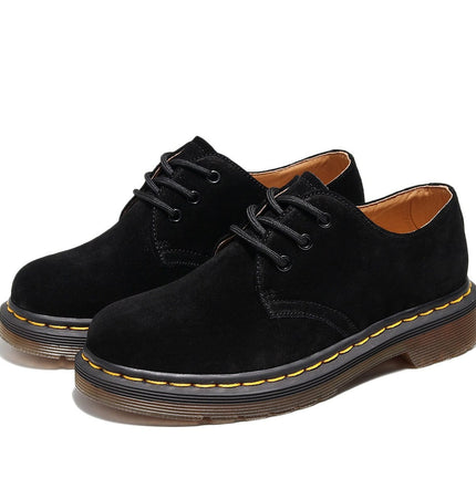 TALKLESSFASHION Reverse velvet 1461 low-top small leather shoes, women's leather, British style plus-size boots, round-toed men's casual workwear, Martin shoes