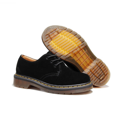 TALKLESSFASHION Reverse velvet 1461 low-top small leather shoes, women's leather, British style plus-size boots, round-toed men's casual workwear, Martin shoes