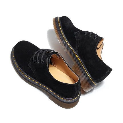 TALKLESSFASHION Reverse velvet 1461 low-top small leather shoes, women's leather, British style plus-size boots, round-toed men's casual workwear, Martin shoes