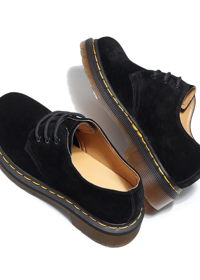 TALKLESSFASHION Reverse velvet 1461 low-top small leather shoes, women's leather, British style plus-size boots, round-toed men's casual workwear, Martin shoes